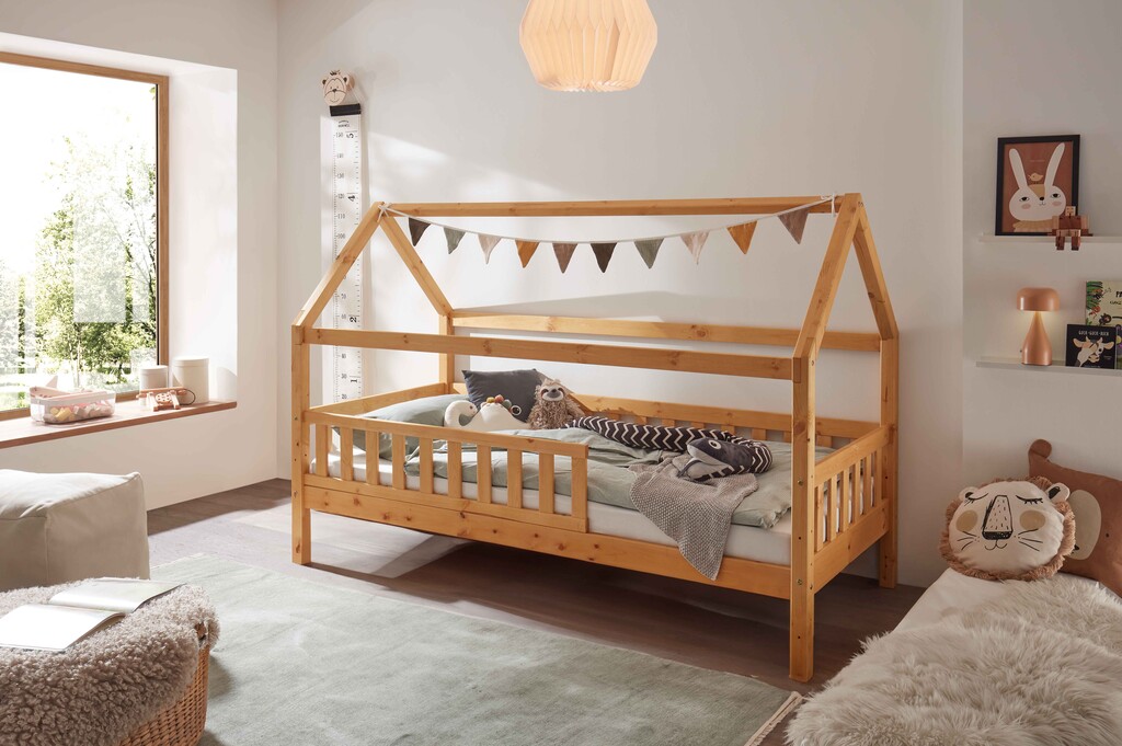 Hausbett für Kinder aus Kiefer Preview Image
