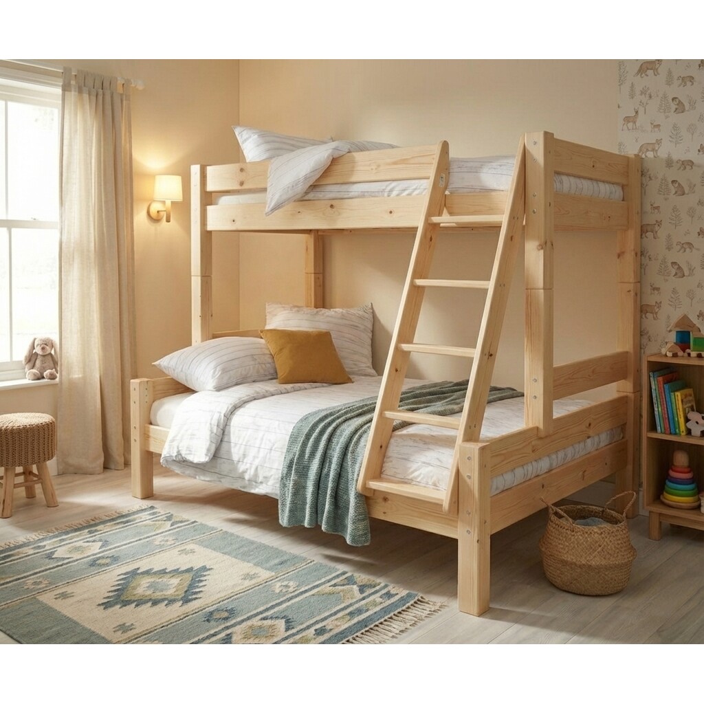 Kombi Etagenbett für 2-3 Kinder mit Absturzsicherung Preview Image