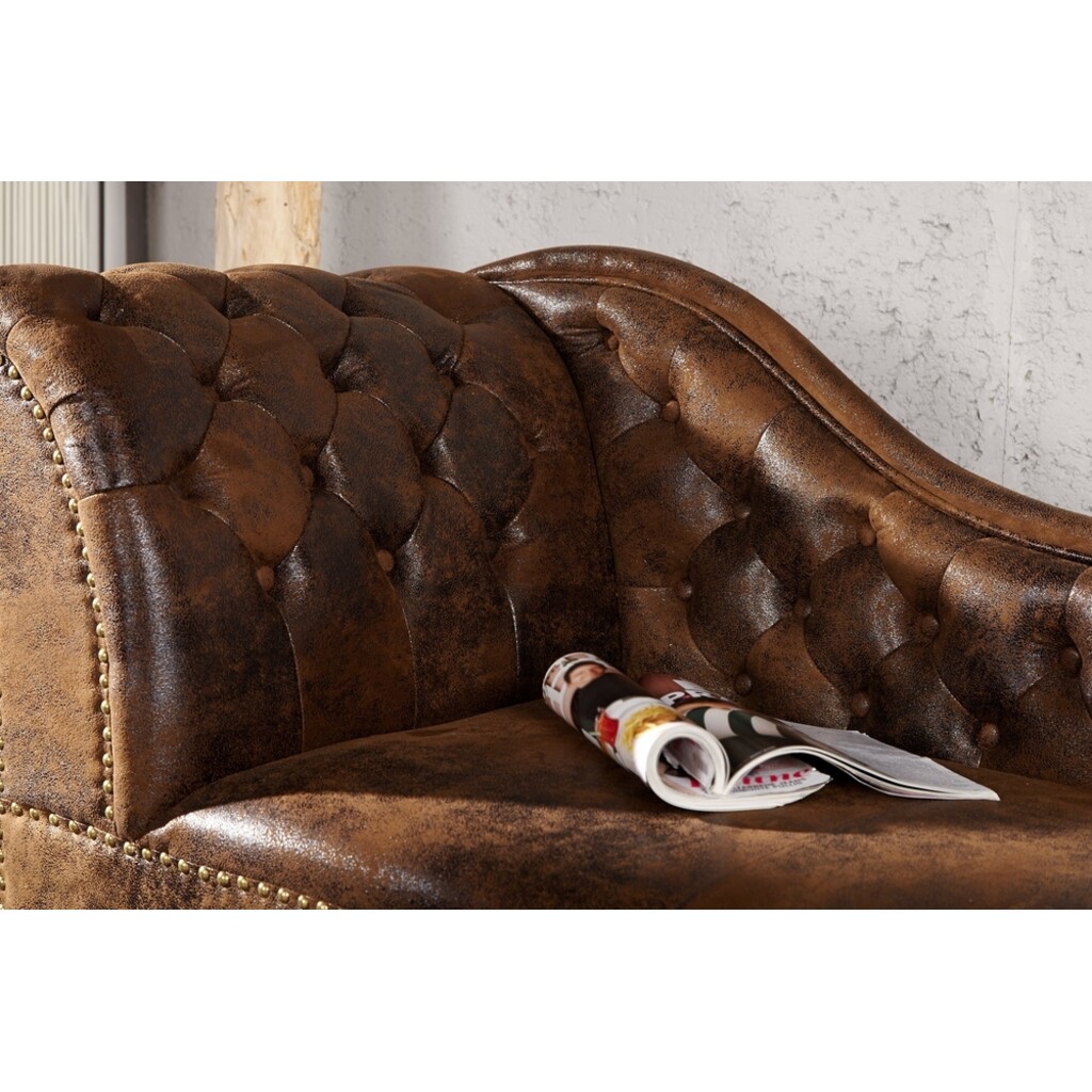Recamiere CHESTERFIELD Antik-Look braun Bild 5