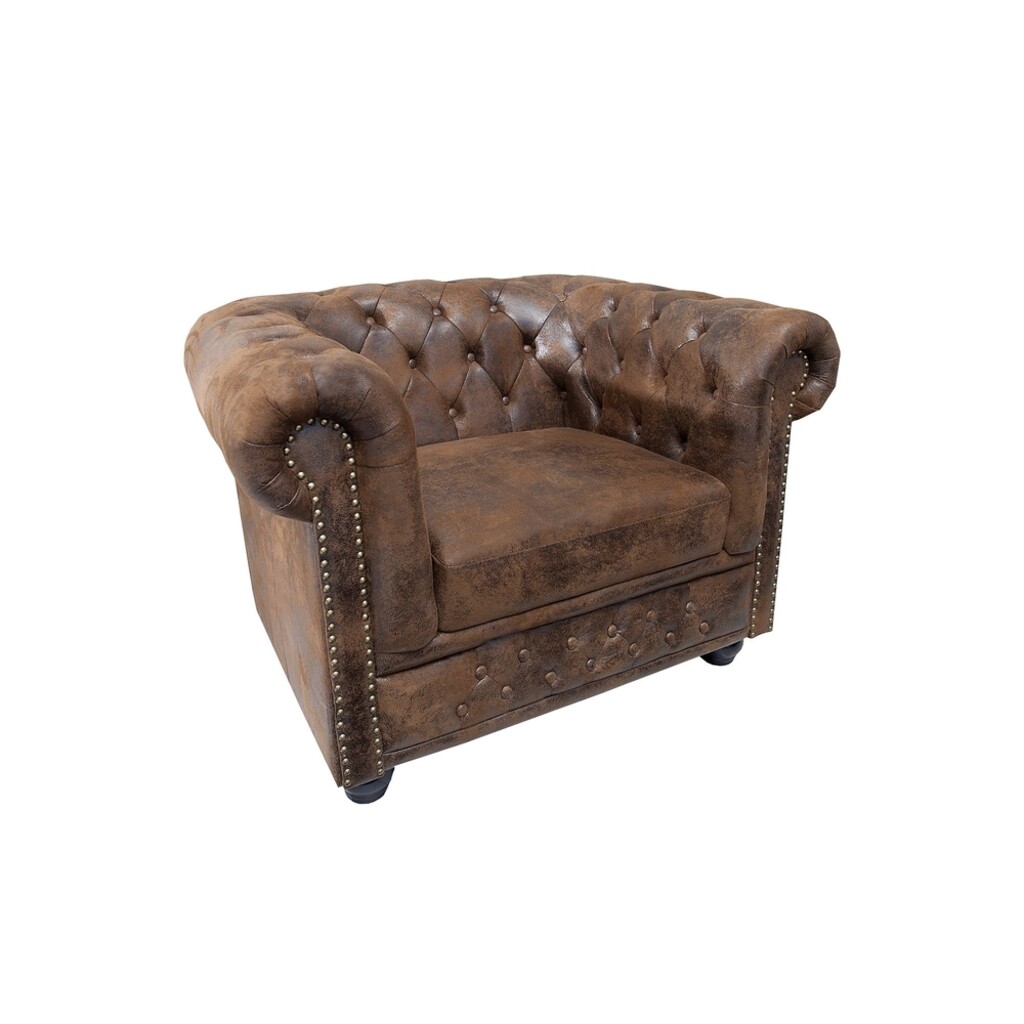 Invicta CHESTERFIELD Sessel Antik-Look Braun - Skandinavischer Charme Preview Image