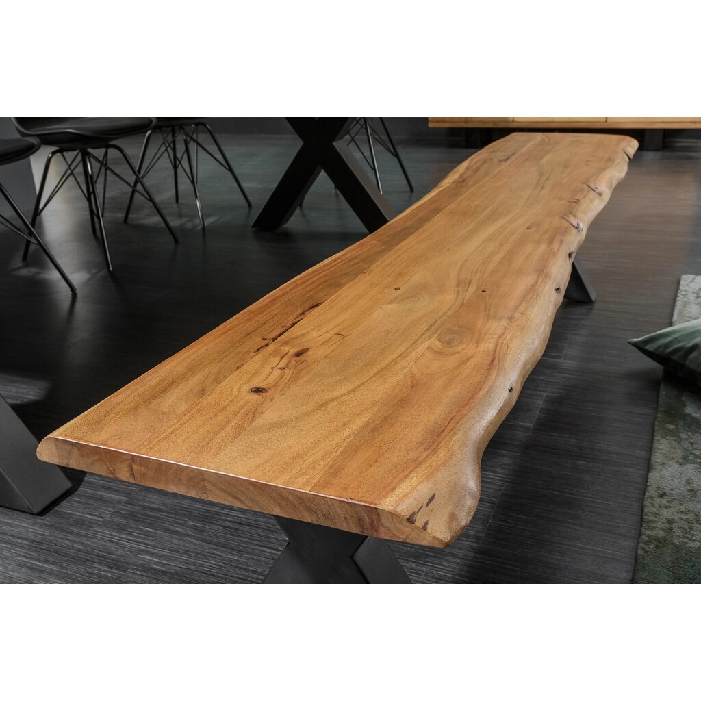Sitzbank MAMMUT X-Beine, Akazienholz Bild 4