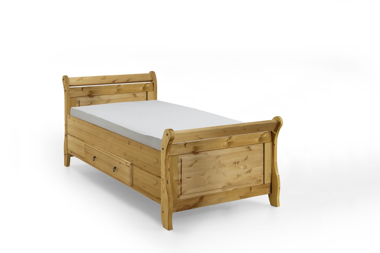Einzelbett Eva nordische Kiefer massiv Bild 2