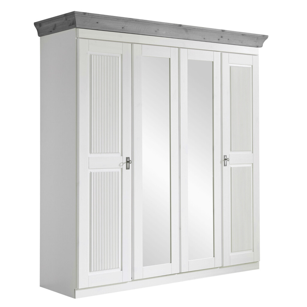 Kleiderschrank 4-türig Eva mit 2 Spiegeltüren Bild 4