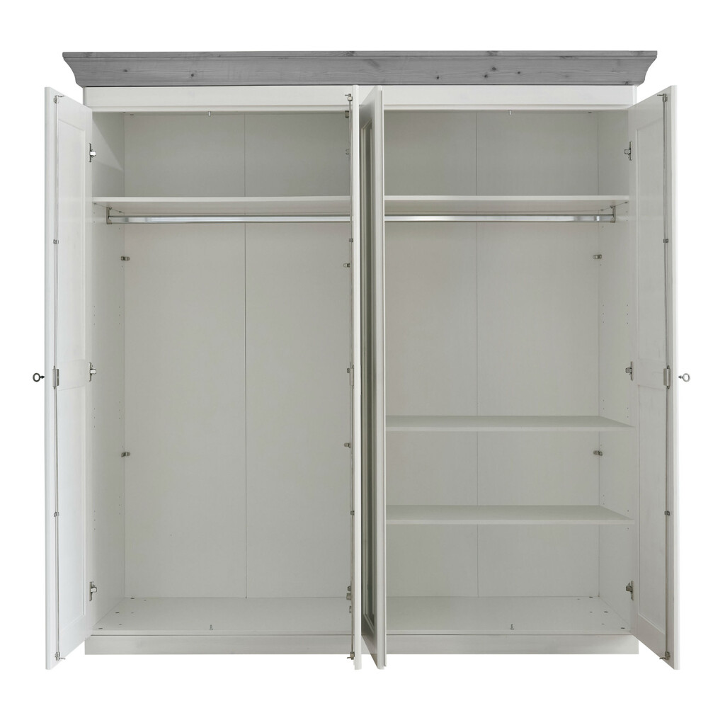 Kleiderschrank 4-türig Eva mit 2 Spiegeltüren Bild 6