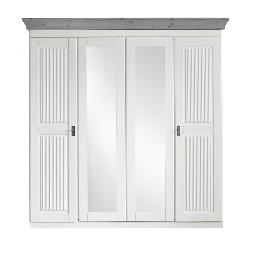 Kleiderschrank 4-türig Eva mit 2 Spiegeltüren Preview Image
