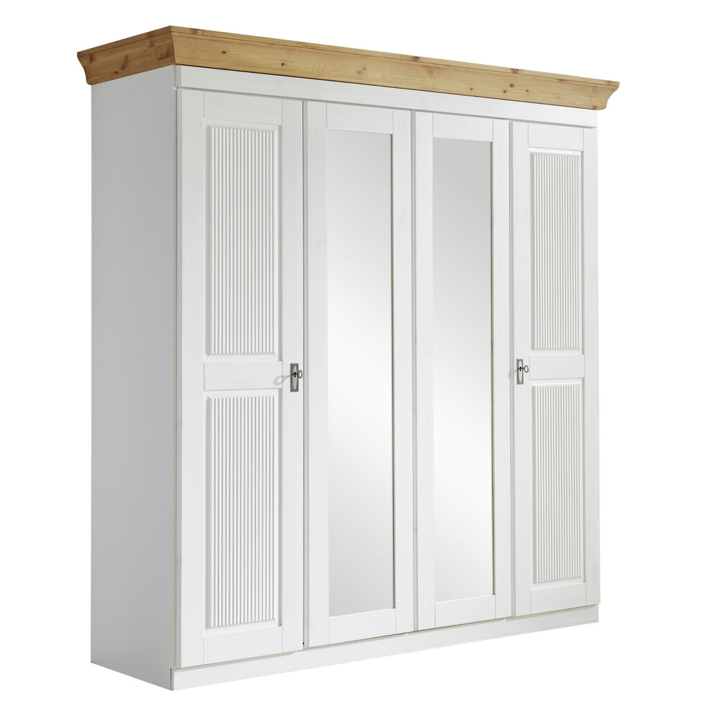 Kleiderschrank 4-türig Eva mit 2 Spiegeltüren Bild 8