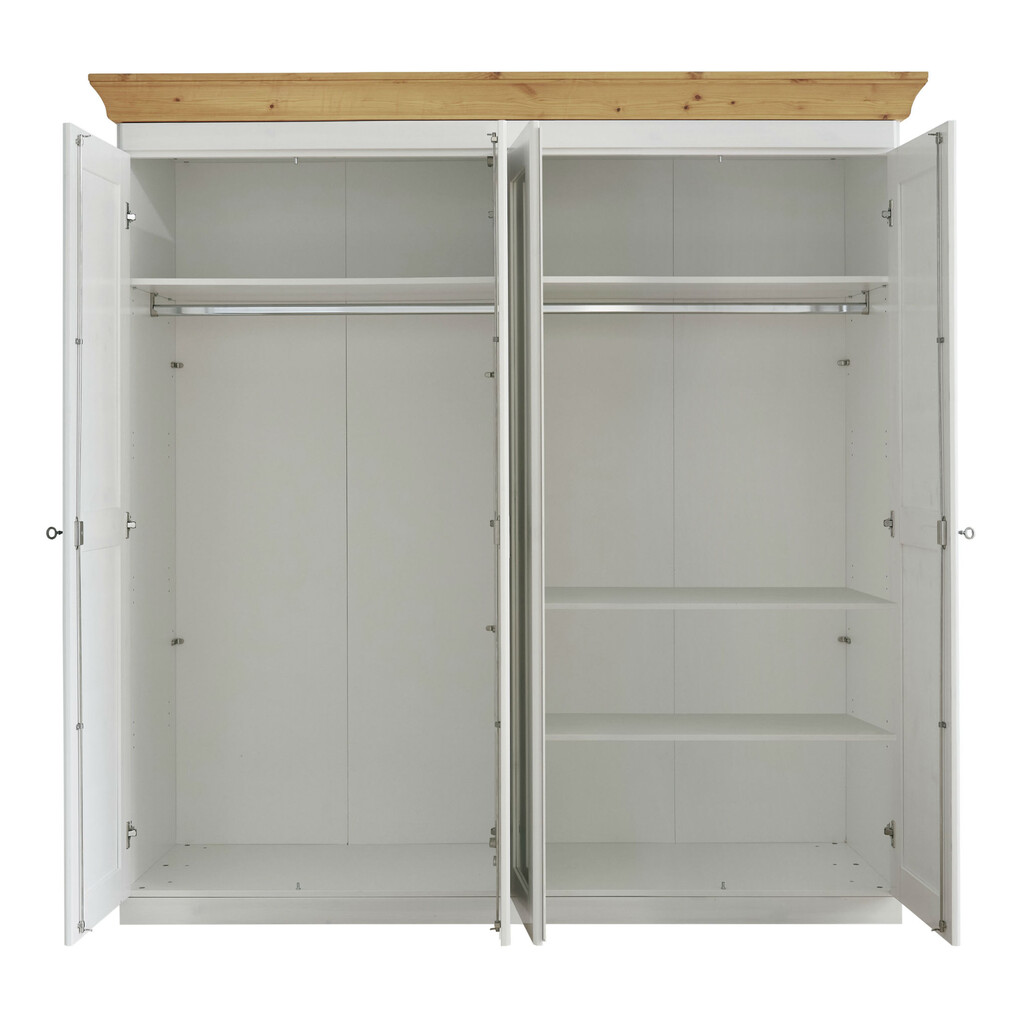 Kleiderschrank 4-türig Eva mit 2 Spiegeltüren Bild 9