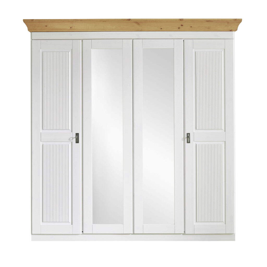 Kleiderschrank 4-türig Eva mit 2 Spiegeltüren Preview Image