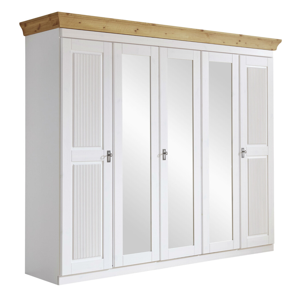 Kleiderschrank 5-türig Eva mit 3 Spiegeln Bild 6