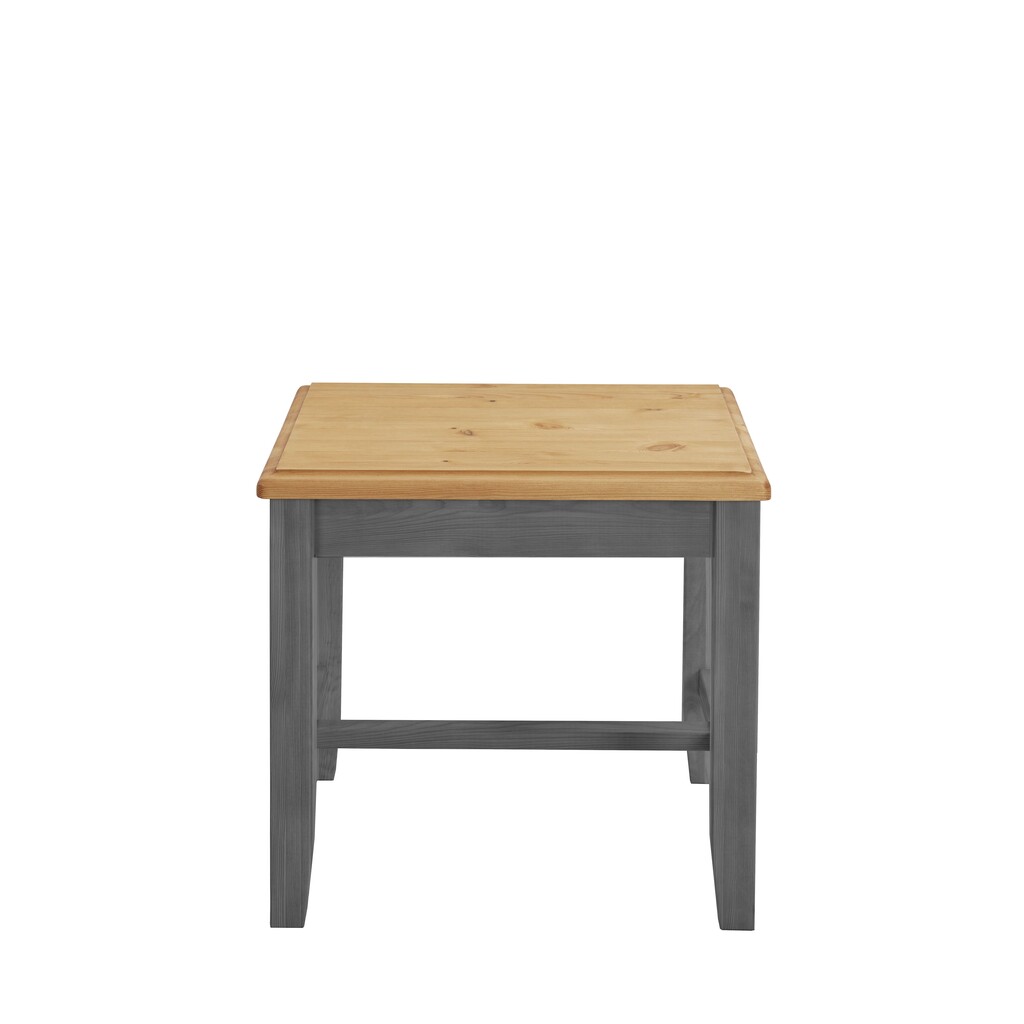 Kleiner Hocker Bergen aus Massivholz Bild 2