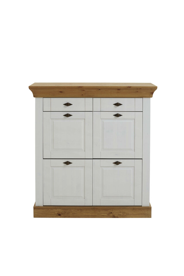 Landhaus Schuhschrank Garderobenkommode gross Bergen | Jumek
