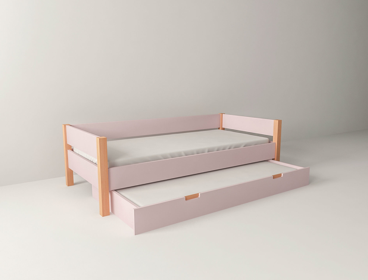 Kinderbett Jugenbett Colorland mit ausziehbarer Gästebett Schublade Bild 3