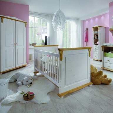 Kinderzimmer Romantik Eck-Kleiderschrank 2-türig Bild 3