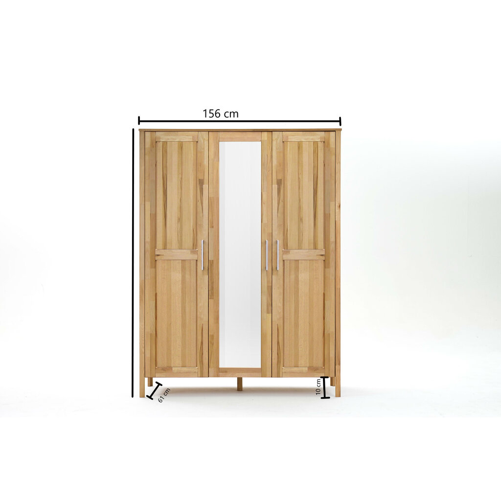 Kleiderschrank Modern Zen mit Spiegeltür | Massivholz von Lars Olesen Bild 2