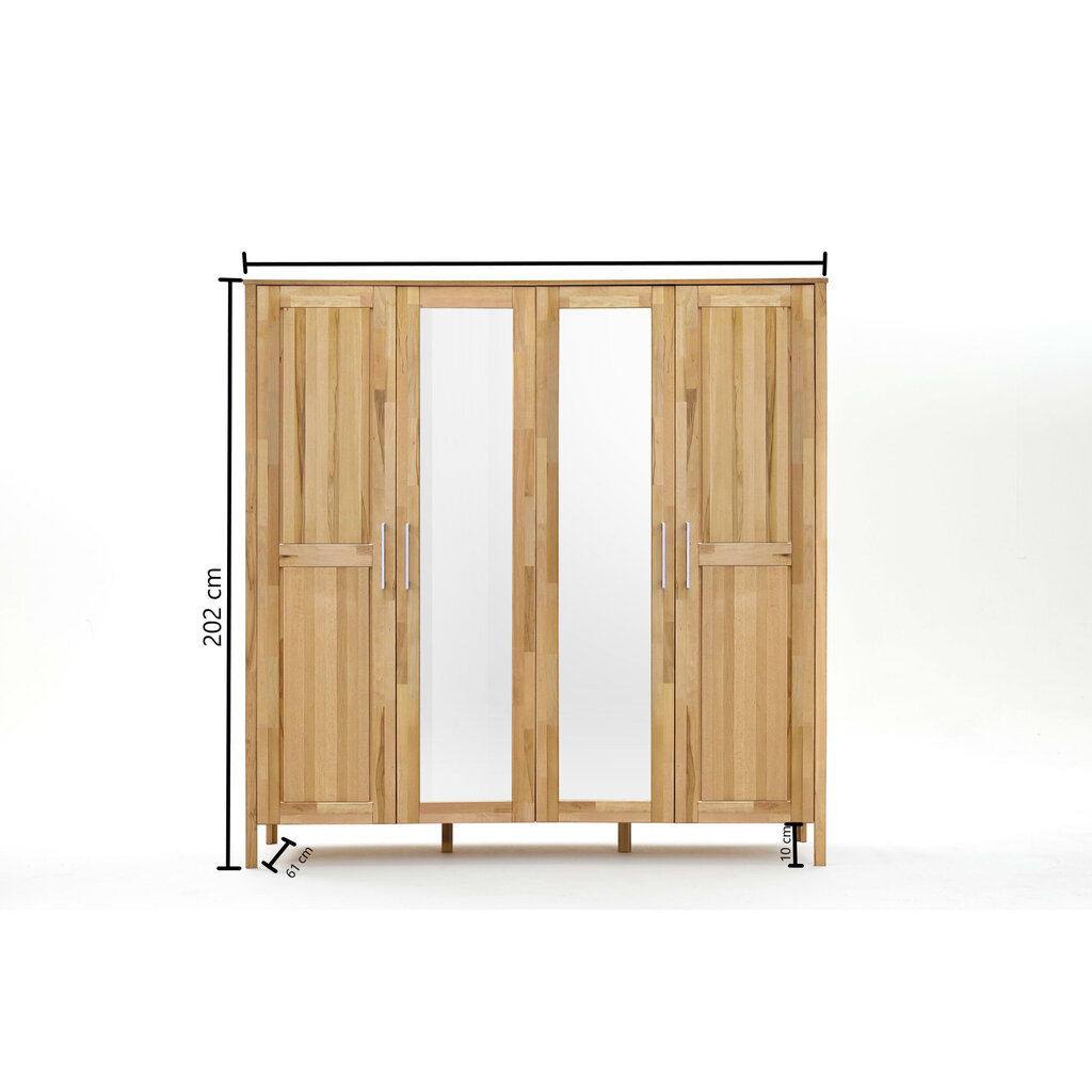 Kleiderschrank Modern Zen mit Spiegeltür | Massivholz von Lars Olesen Bild 3