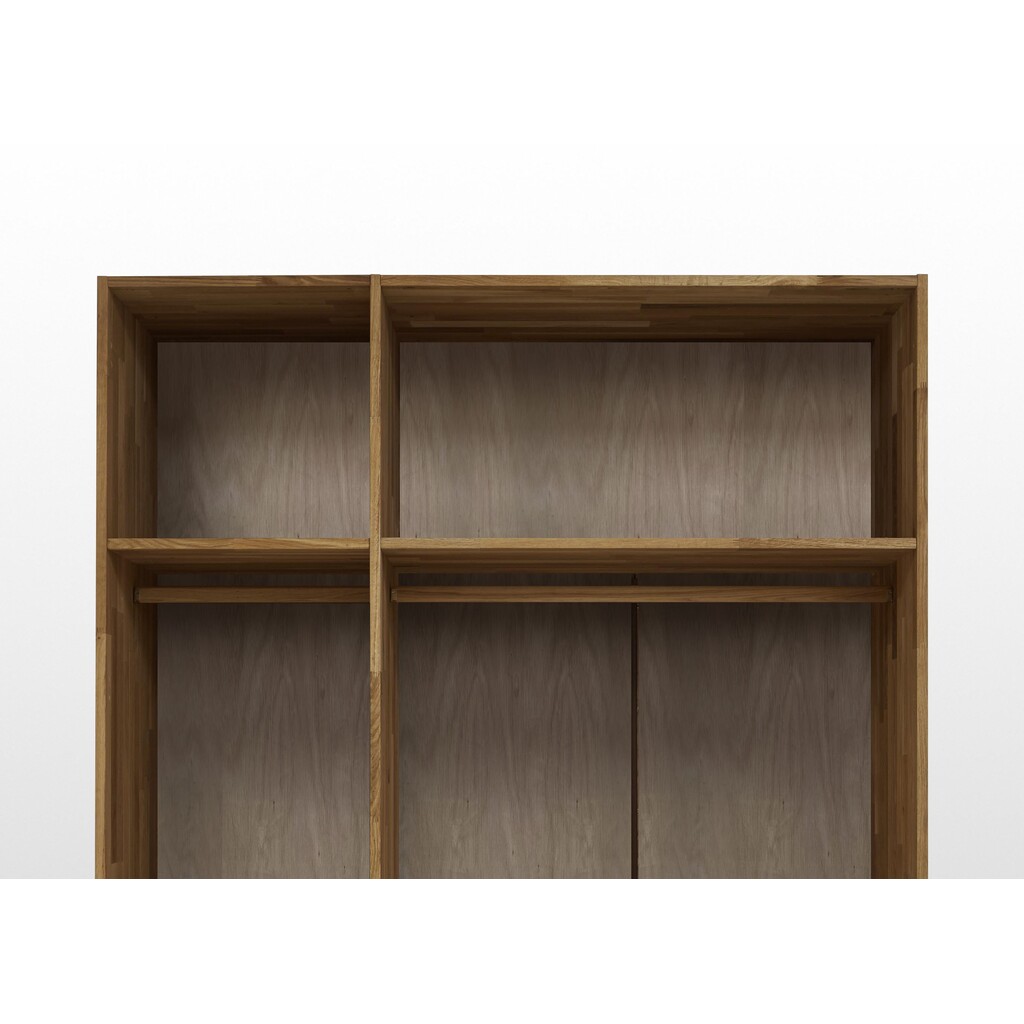 Kleiderschrank Modern Zen aus Massivholz mit Kassettentüren Bild 9