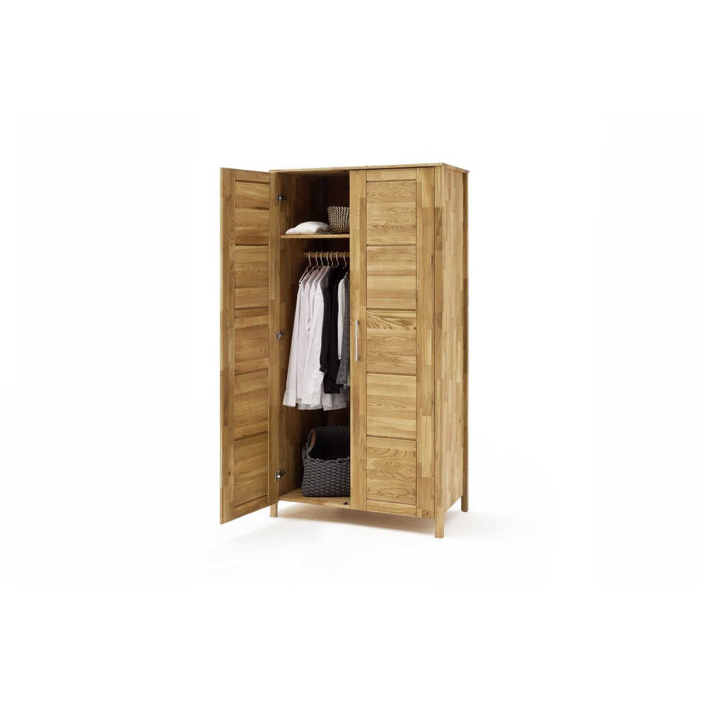 Kleiderschrank Modern Zen aus Massivholz mit Kassettentüren Bild 11
