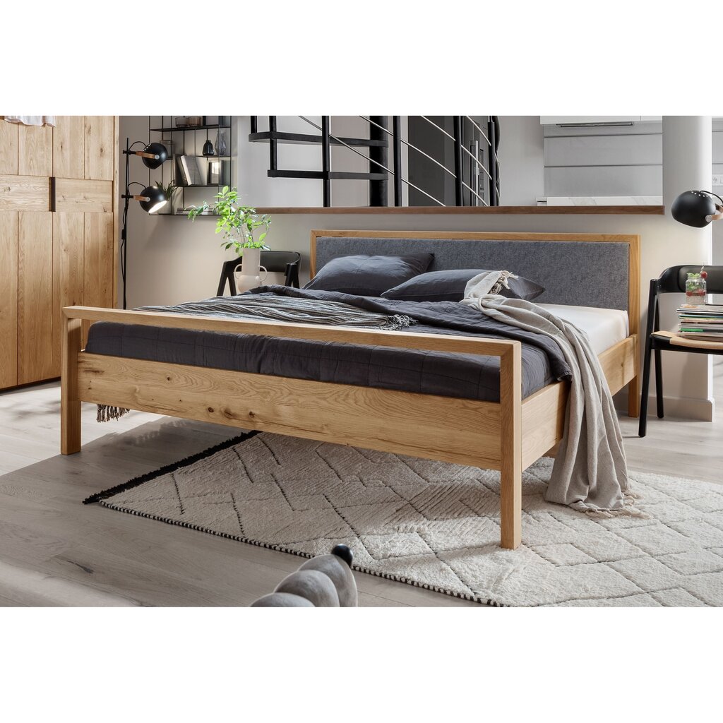Aalborg Bett mit Filzkopfteil und Fußteil Eiche Bild 6