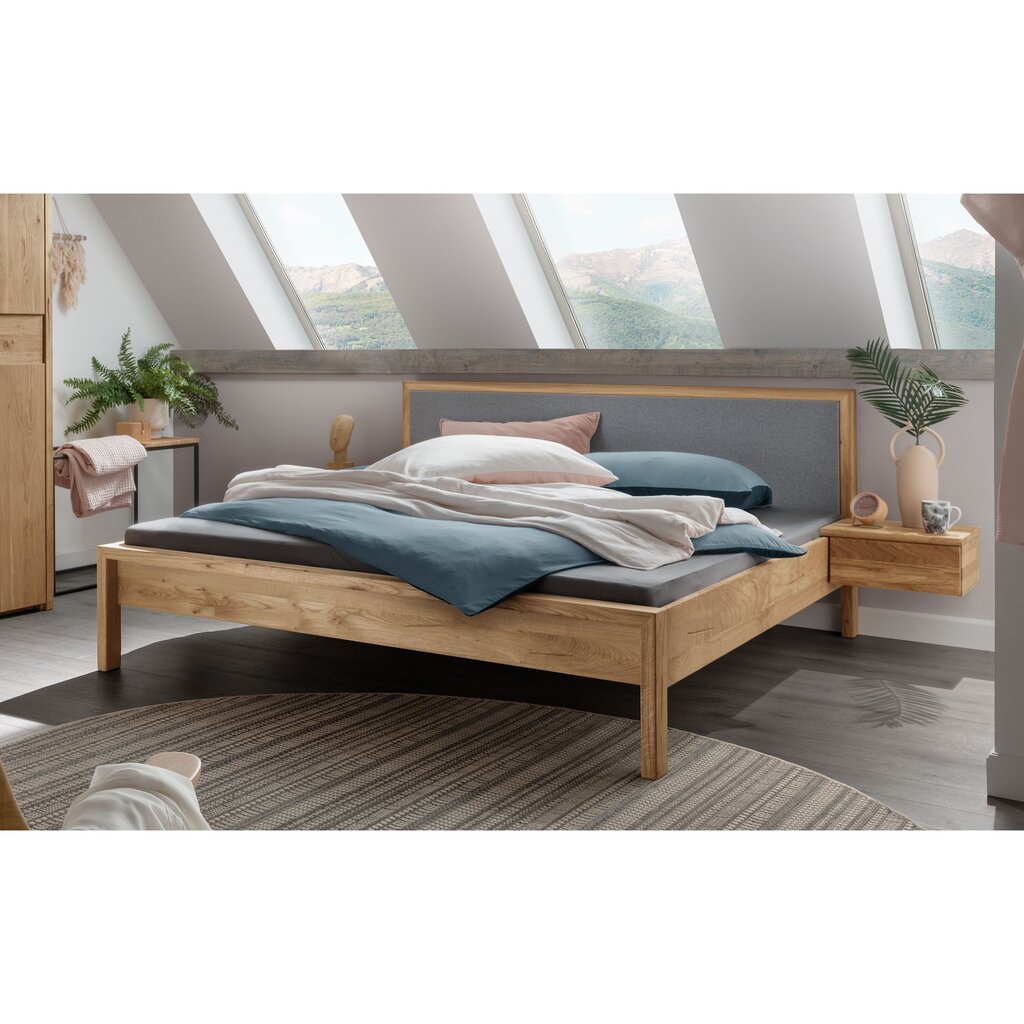 Aalborg Bett mit Filzkopfteil Eiche Preview Image