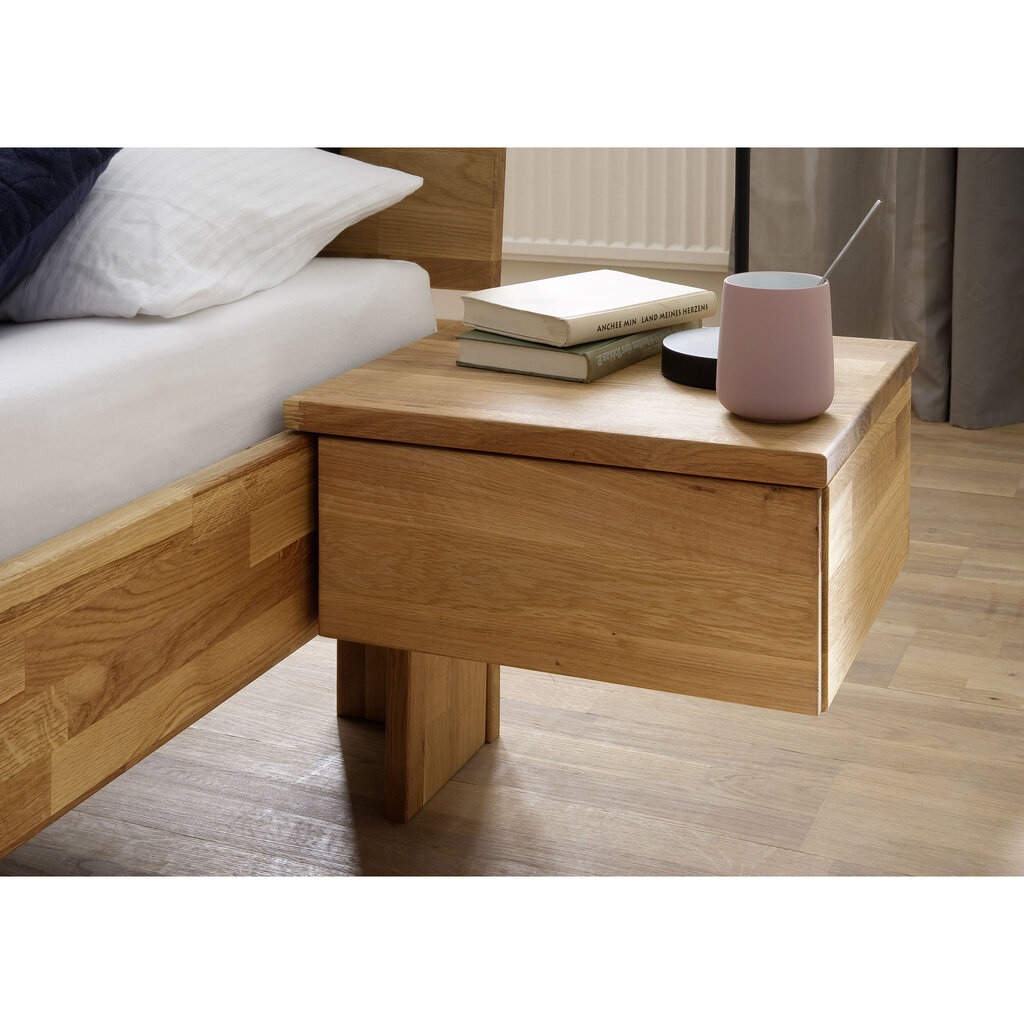 Doppelbett Schlafzimmer Wildeiche Massiv NECST Bild 7