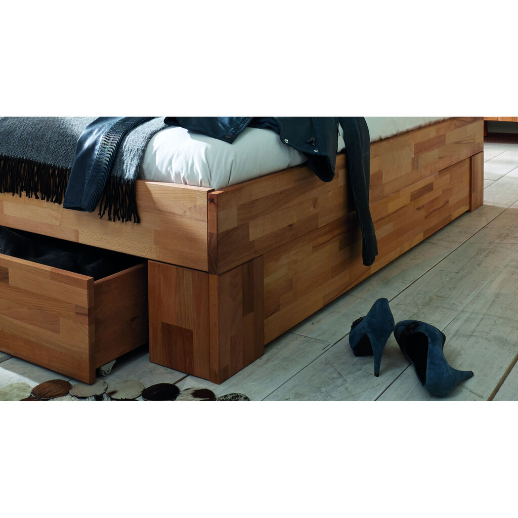 Massivholz Schlafzimmer Bett Modern Zen XT mit Unterbausatz Bild 3