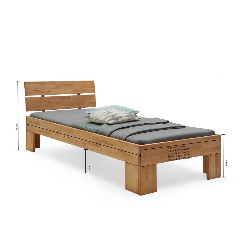 Schlafzimmer Bett aus Massivholz Modern Zen Bild 3
