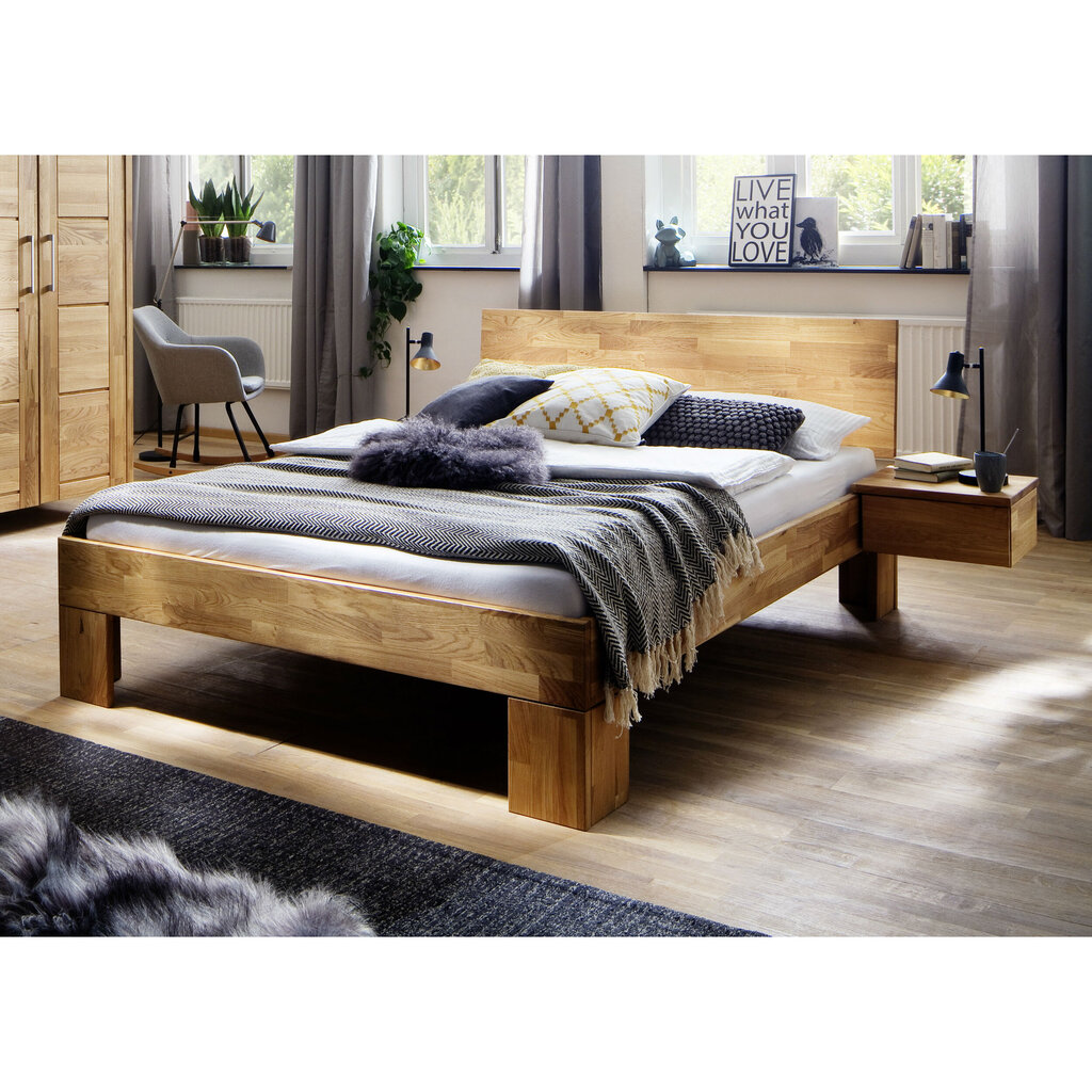 Schlafzimmer Bett Modern Zen Kernbuche mit Flat Kopfteil Preview Image