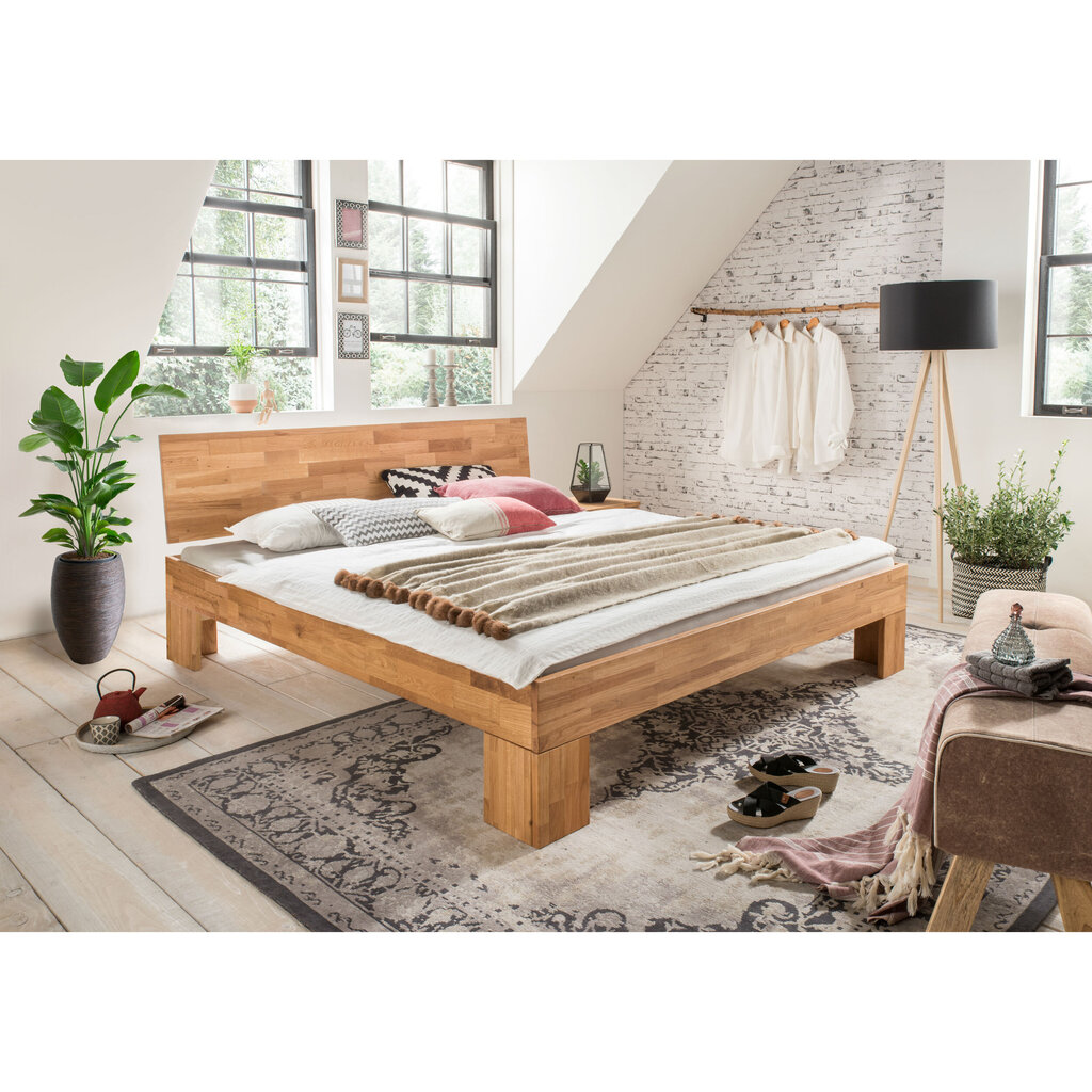 Schlafzimmer Bett Modern Zen Kernbuche mit Flat Kopfteil Bild 3