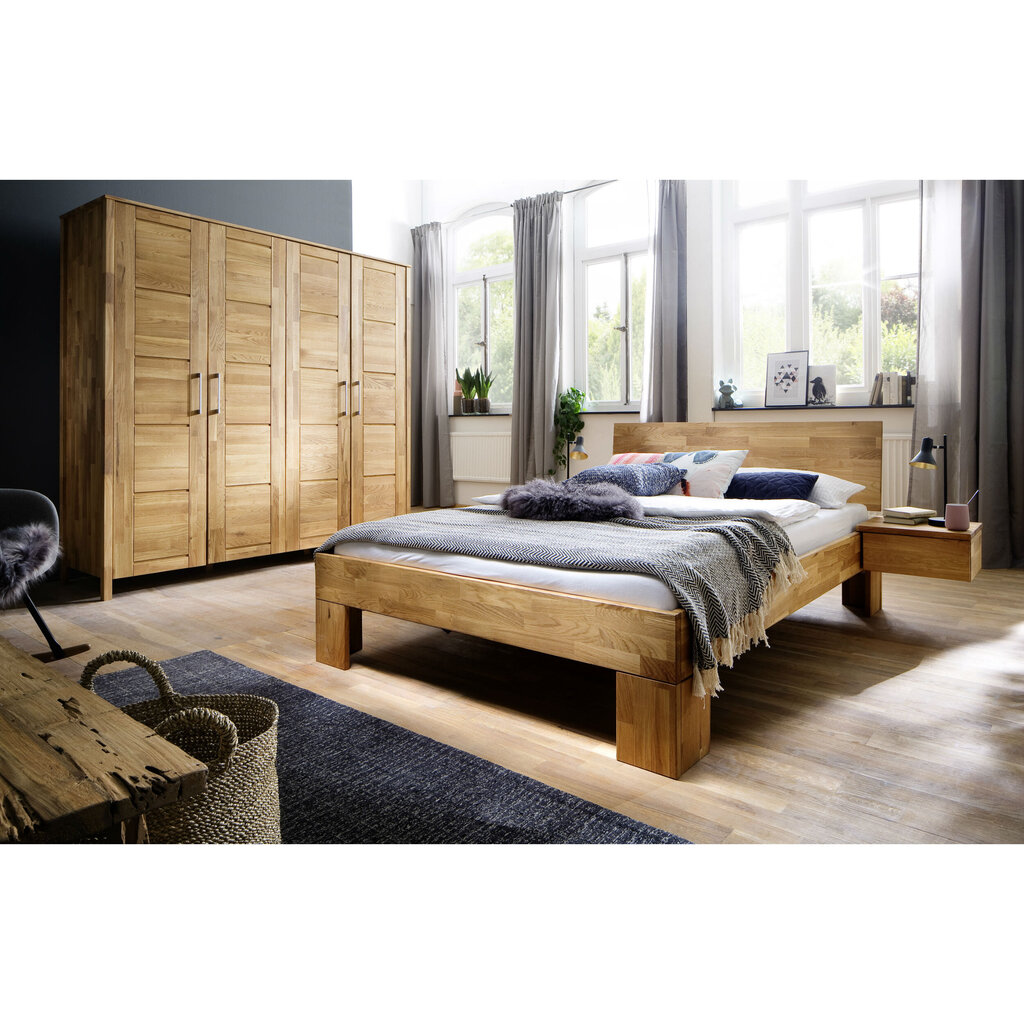 Schlafzimmer Bett Modern Zen Kernbuche mit Flat Kopfteil Bild 5