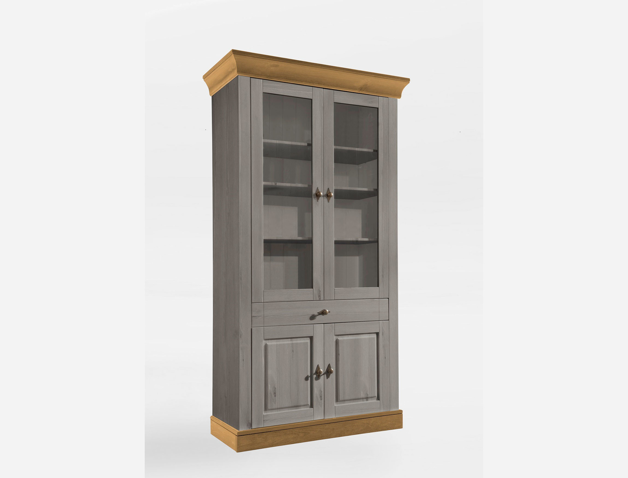 Massivholz Vitrine Bergen Landhaus 2-türig Bild 7