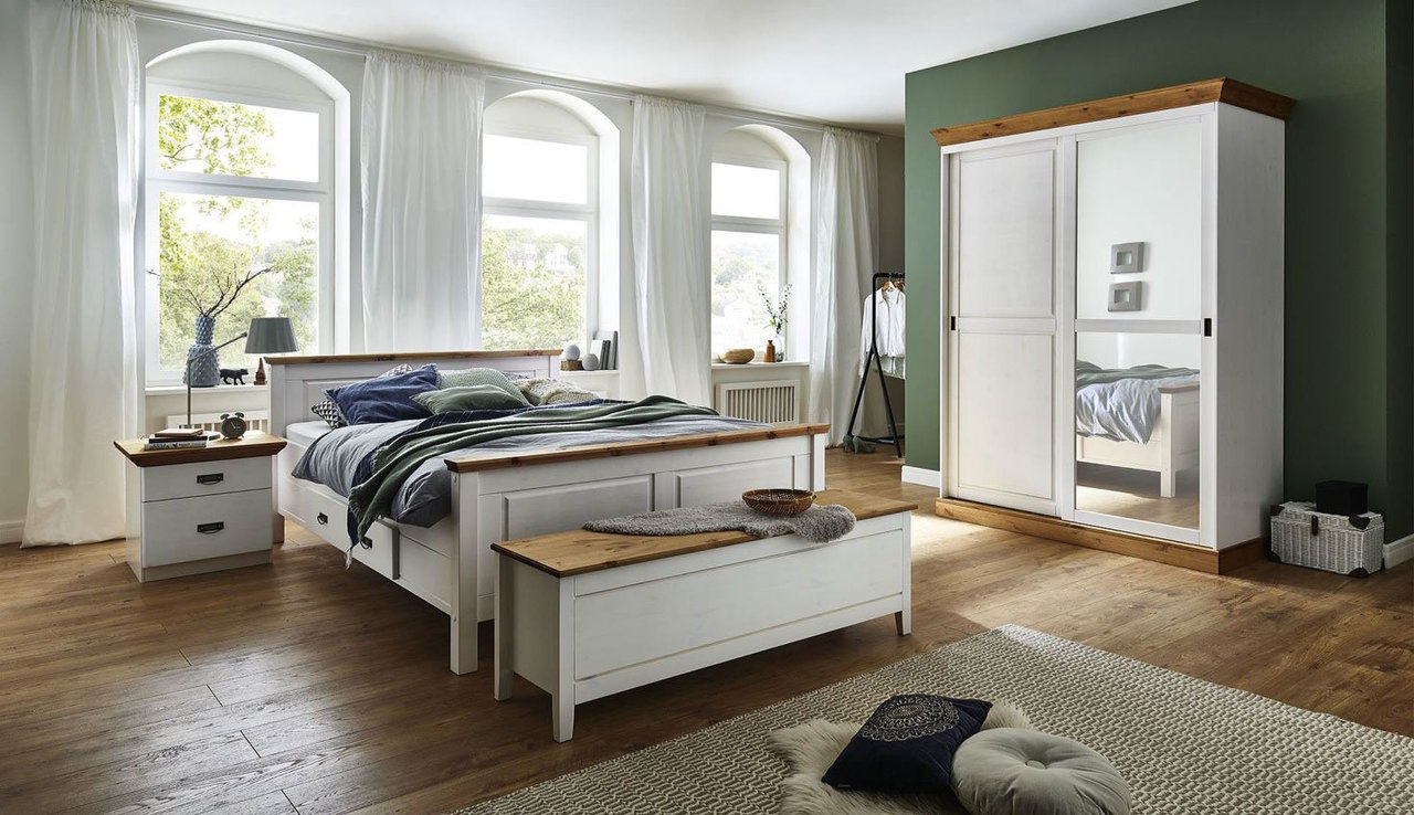 Schiebetürenschrank Kleiderschrank Bergen Kiefer Massiv Preview Image