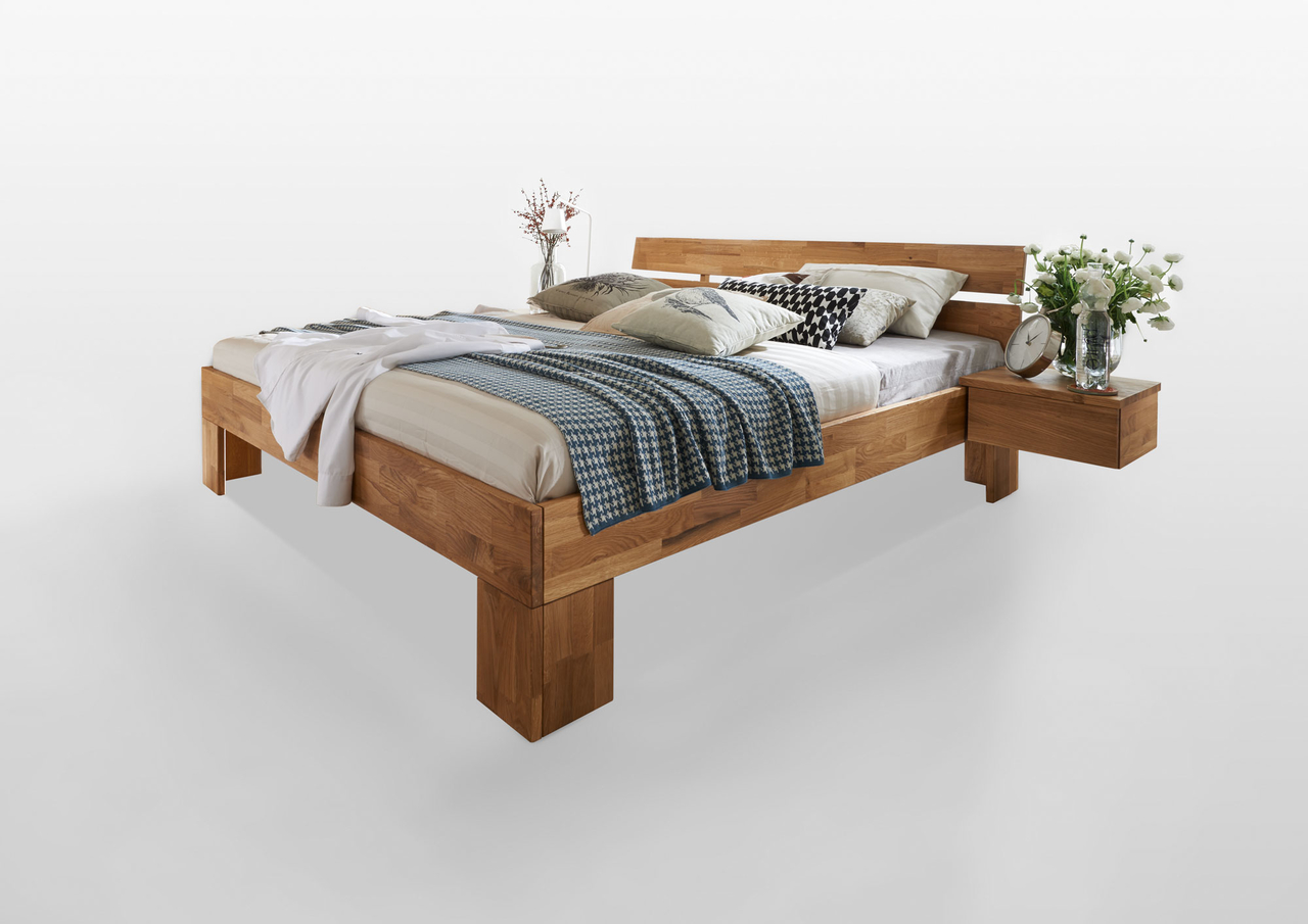 Schlafzimmer Bett aus Massivholz Modern Zen Bild 2