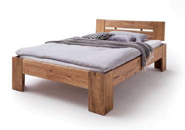 Schlafzimmer Doppelbett Wildeiche Massivholz Rödemis III Bild 2