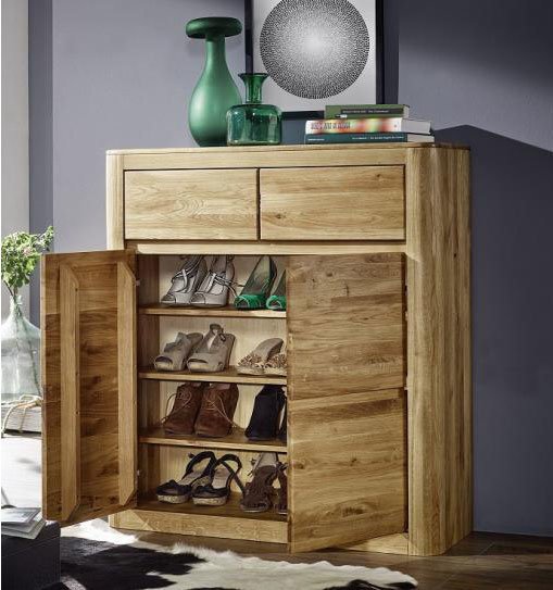 Schuhschrank Nordborg Wildeiche Massiv Bild 2