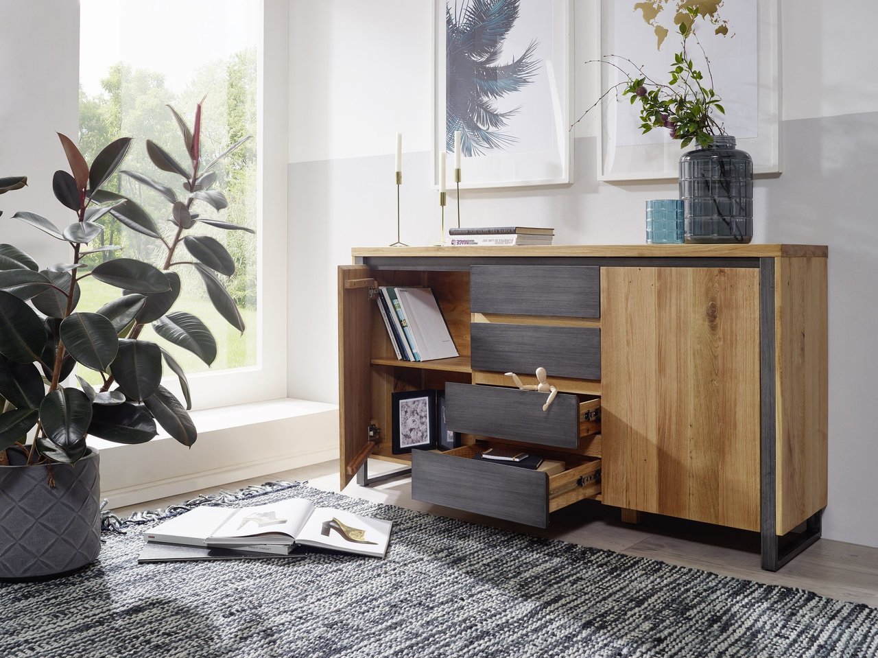 Sideboard Byrum Massive Akazie Bild 2