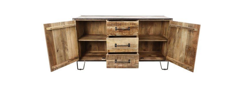 Sideboard Hayward aus Mangoholz und Eisen Bild 2