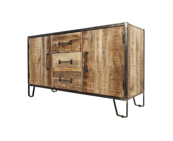 Sideboard Hayward aus Mangoholz und Eisen Bild 3