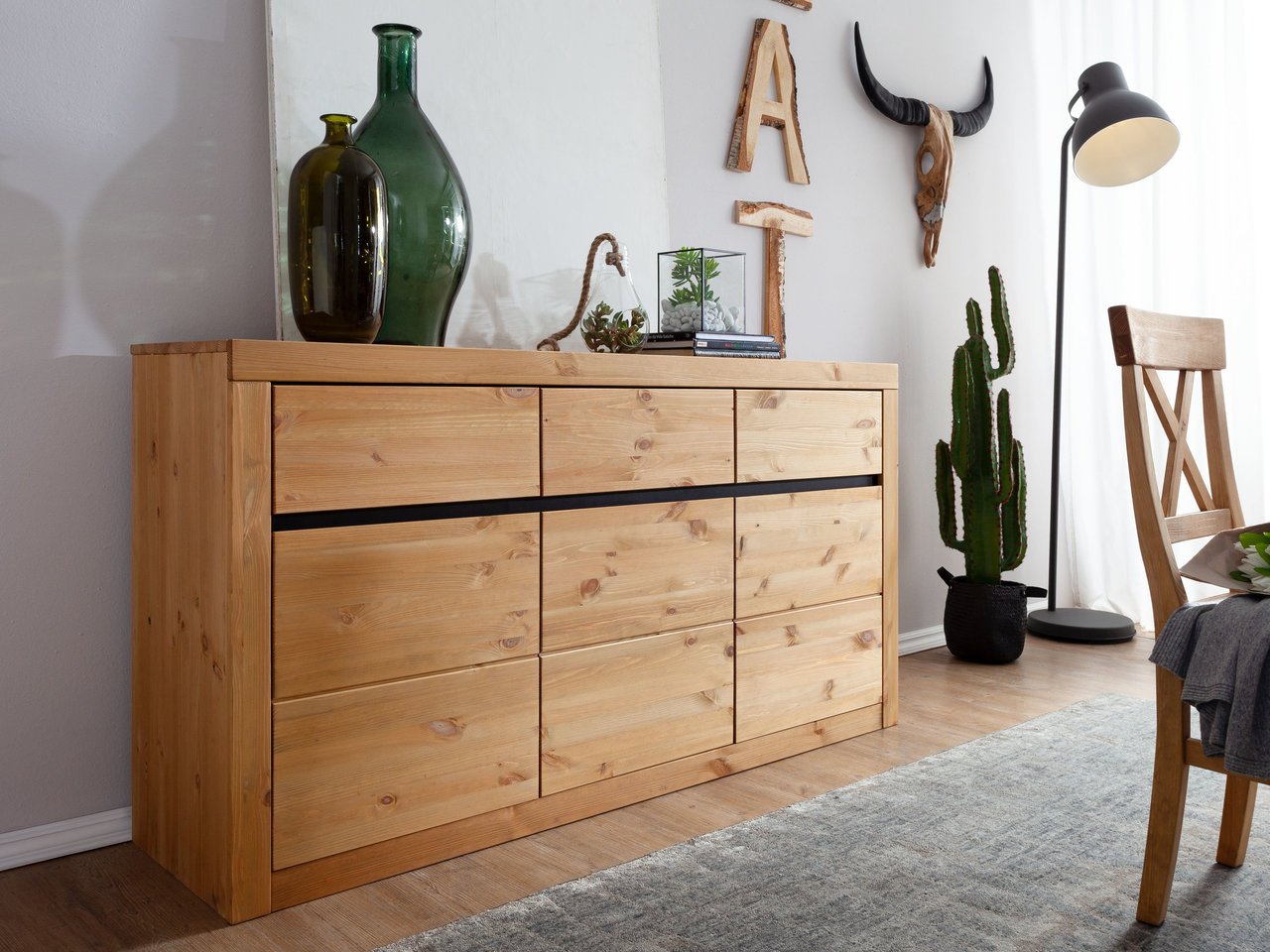 Sideboard Randers Massive Kiefer Bild 3