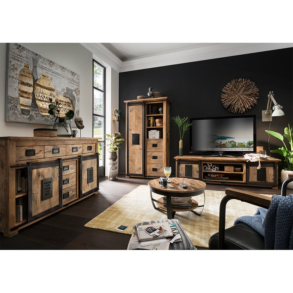 Hochschrank Slyder aus Mangoholz Bild 2