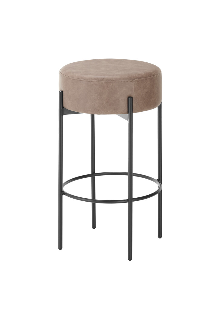 TPT 2er-Set Barhocker Atina Braun | Skandinavischer Tresenstuhl Preview Image