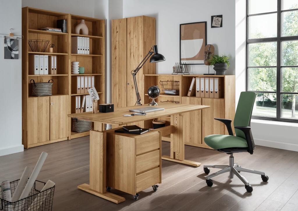 Bergamo Büro Standregal II Massivholz Preview Image