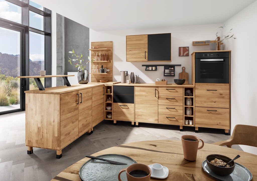 TPT Herdumbau-Hochschrank mit 2 Schüben für Massivholz Küche Preview Image