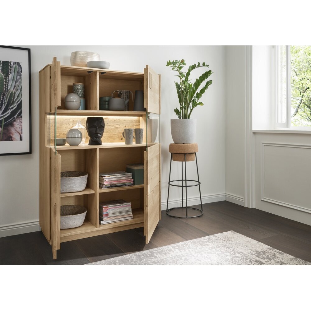 Highboard II mit Glaseinsatz und Beleuchtung Davos Bild 2