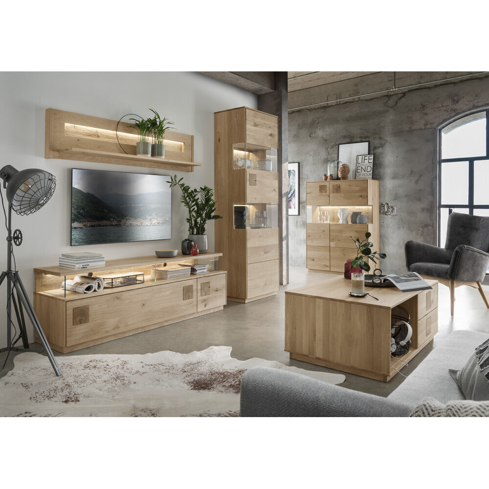 Highboard II mit Glaseinsatz und Beleuchtung Davos Preview Image