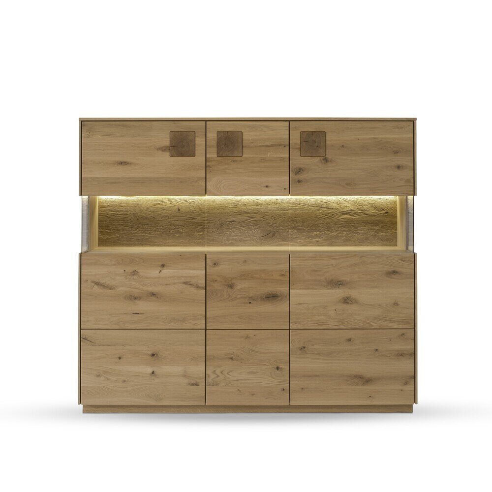 Highboard III mit Glaseinsatz und Beleuchtung Davos Preview Image