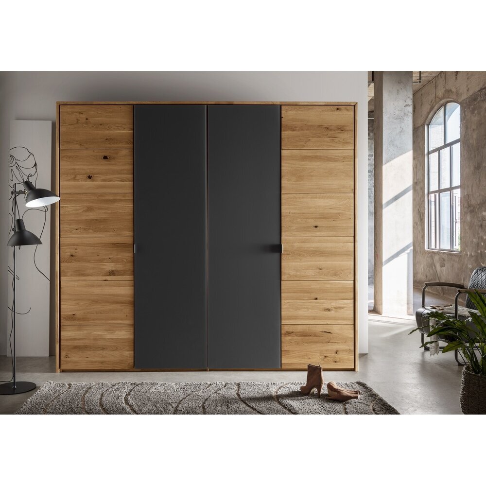 Holstebro Kleiderschrank Wildeiche mit Anthrazitglas | TPT Preview Image