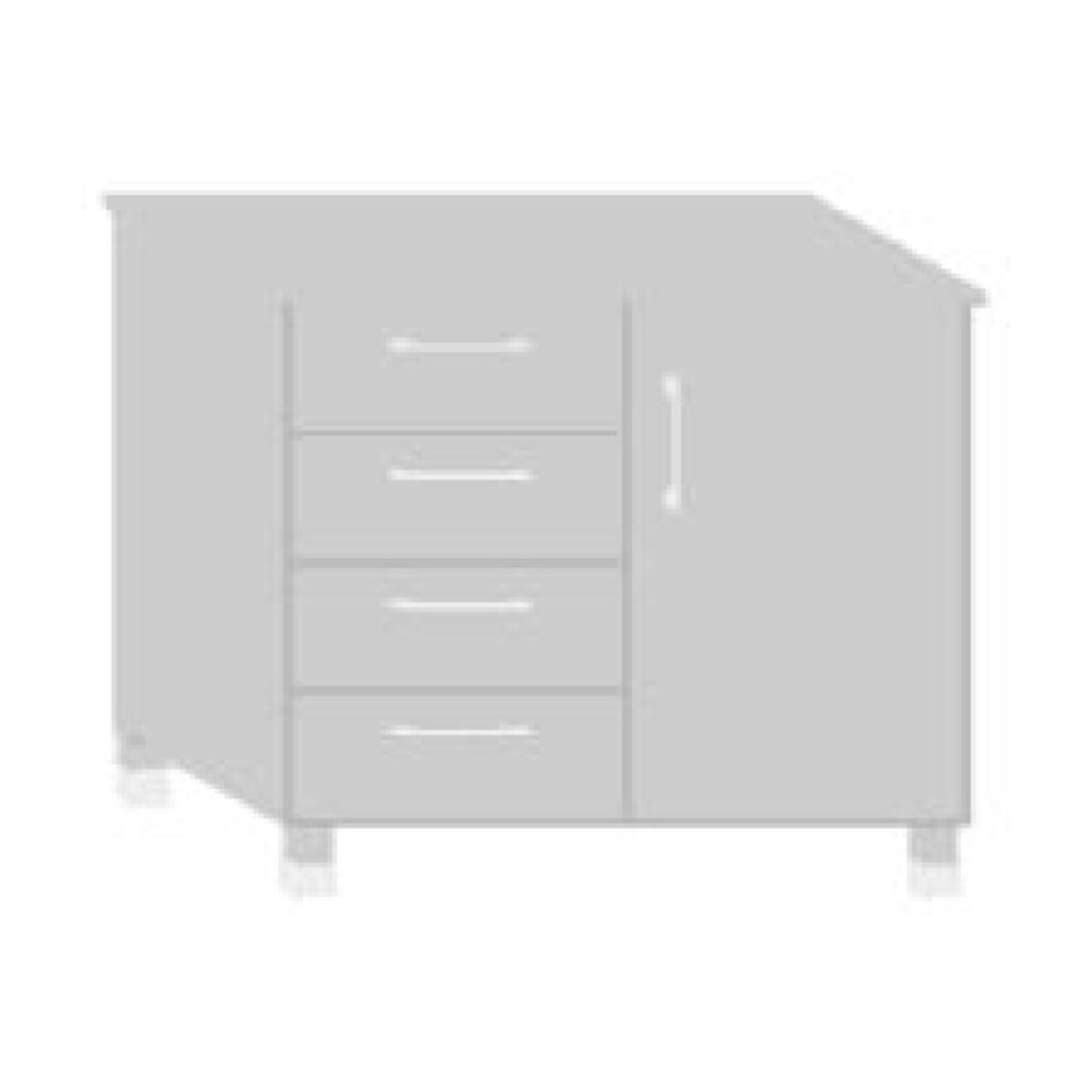 TPT Kombi-Küchen-Unterschrank Tür rechts & Schübe Massivholz Preview Image