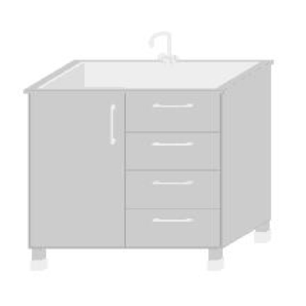 TPT Kombi-Spültischunterschrank Tür links für Massivholz Küche Bild 2