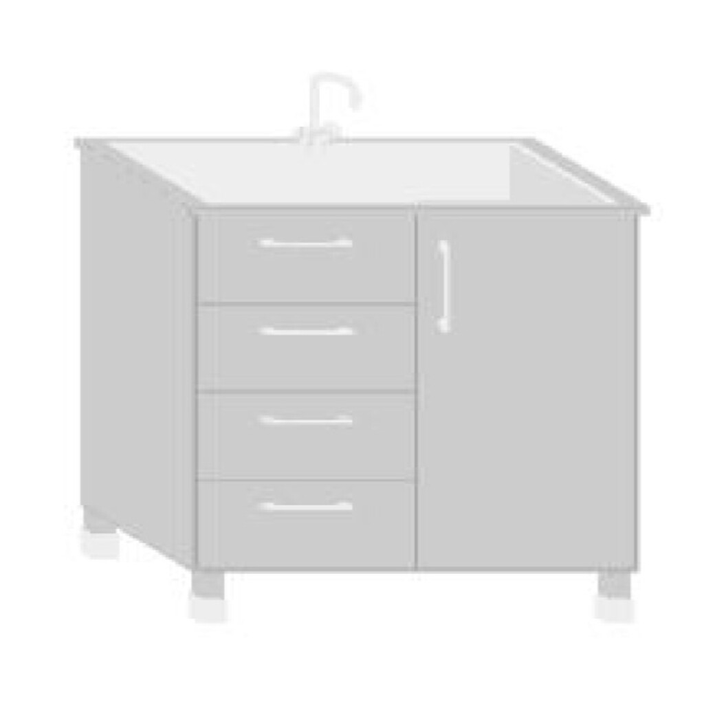 TPT Kombi-Spültischunterschrank Tür rechts für Massivholz Küche Bild 2