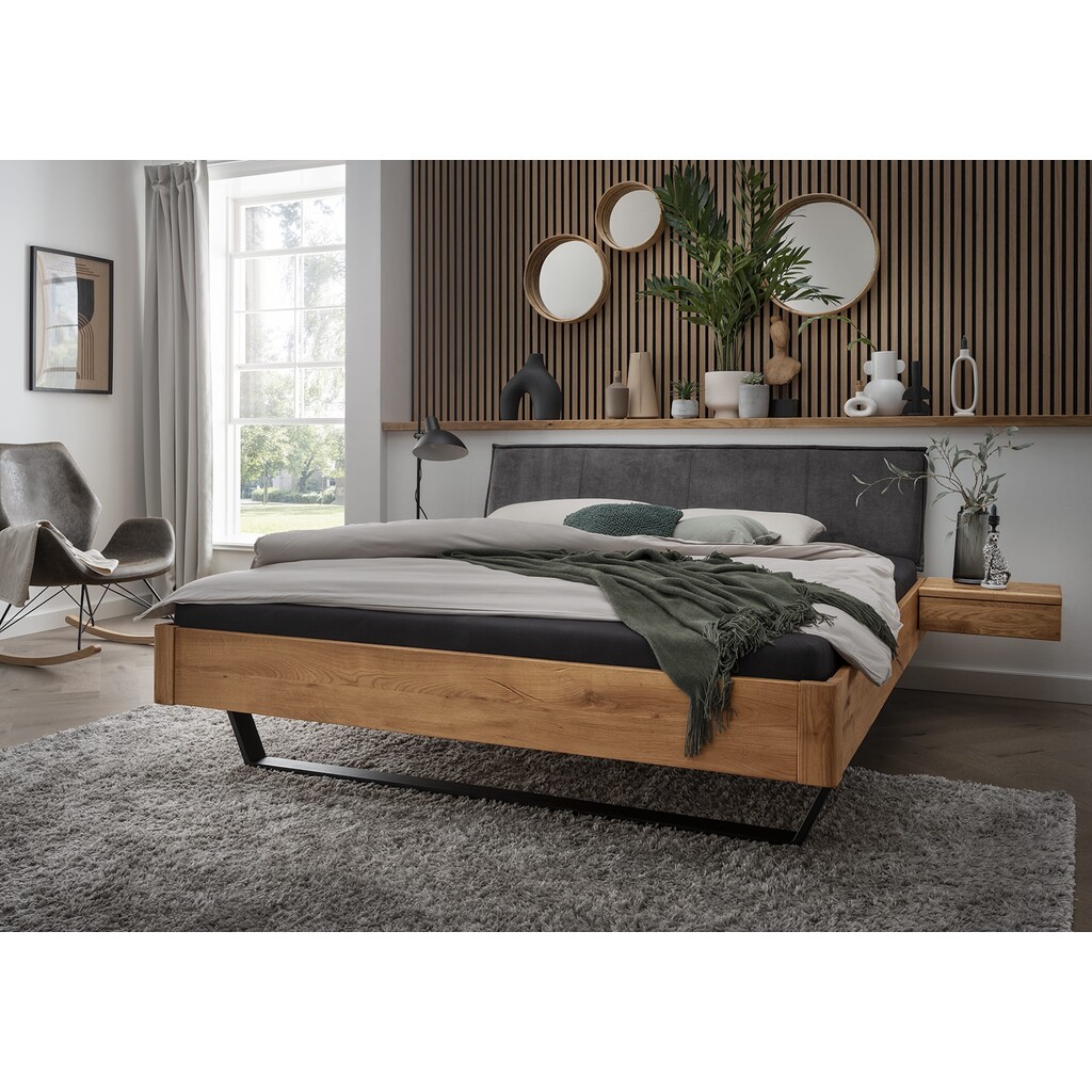 Massivholzbett Wildeiche Faaborg 6 mit Stoffkopfteil | Skandinavisches Design von TPT Bild 3